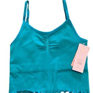 Spiritual Gangster Ribbed Cami with Lettuce Hem | XS